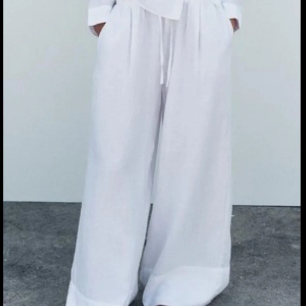 100% linen Palazzo pants Zw collection